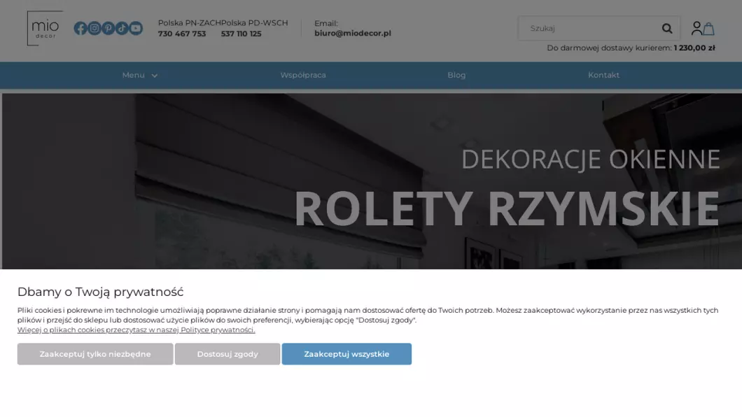 Sklep z karniszami, roletami, zasłonami i firanami  Strefa Comfortu
